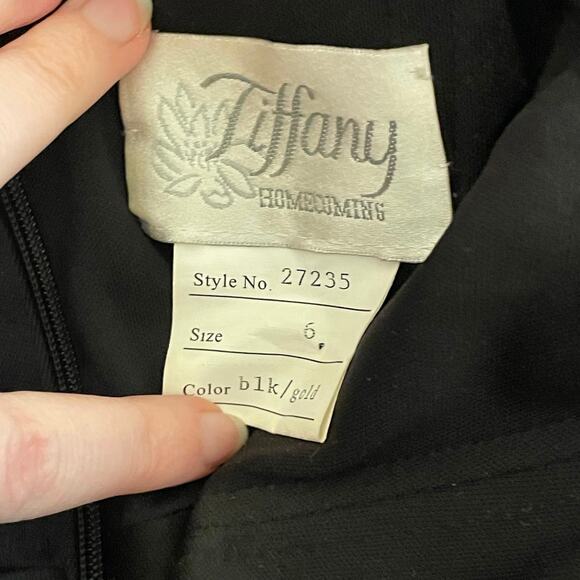 Tiffany Homecoming 6 prom dress beaded embroidered fit & flare formal strapless - Picture 8 of 8